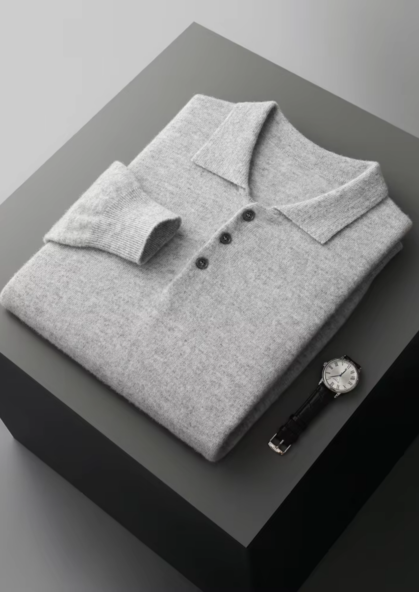 PURE EXTRA-FINE MERINO WOOL CLASSIC SWEATER POLO