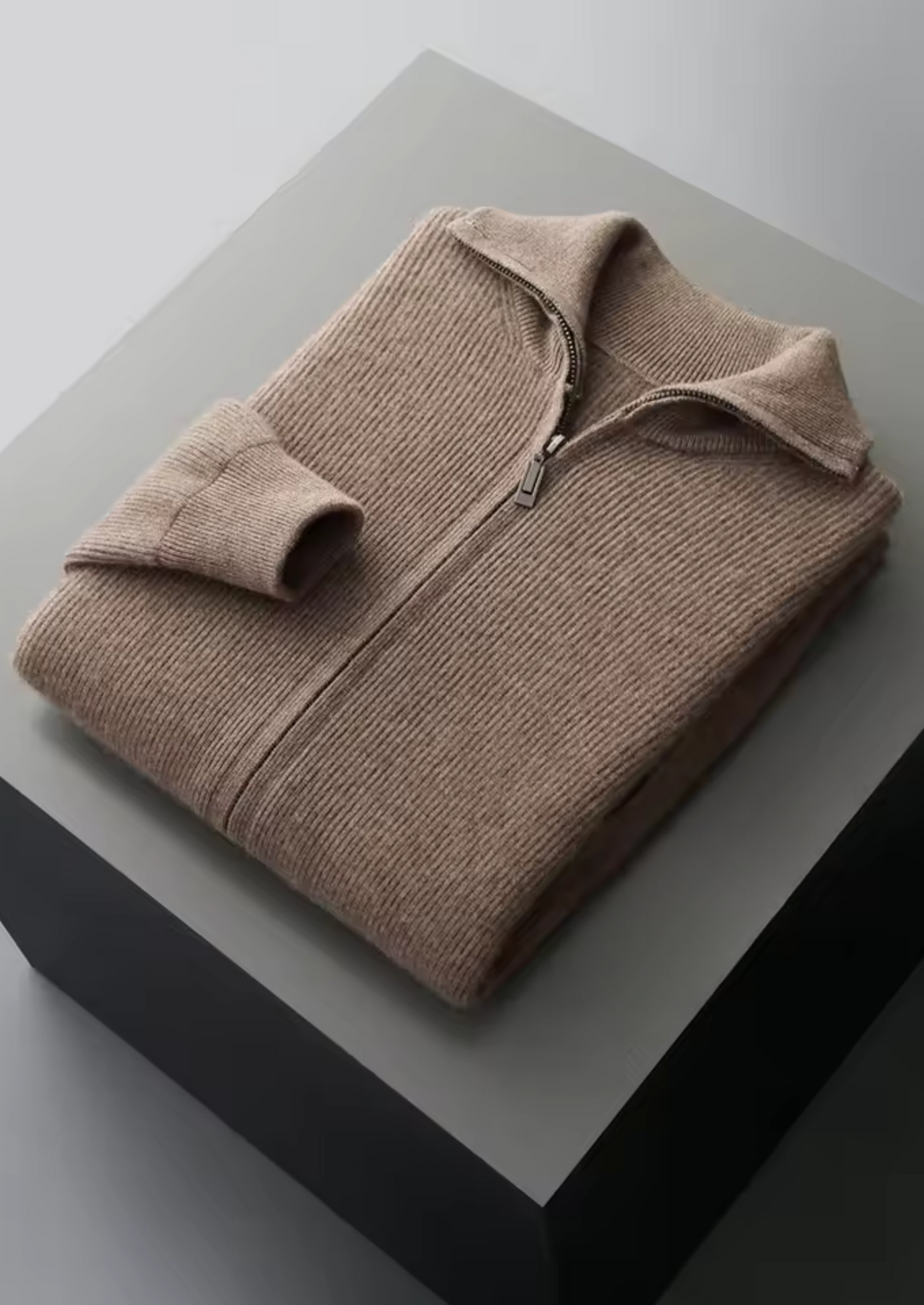 CARDIGAN ZIPPÉ EN PURE LAINE MÉRINOS EXTRA-FINE