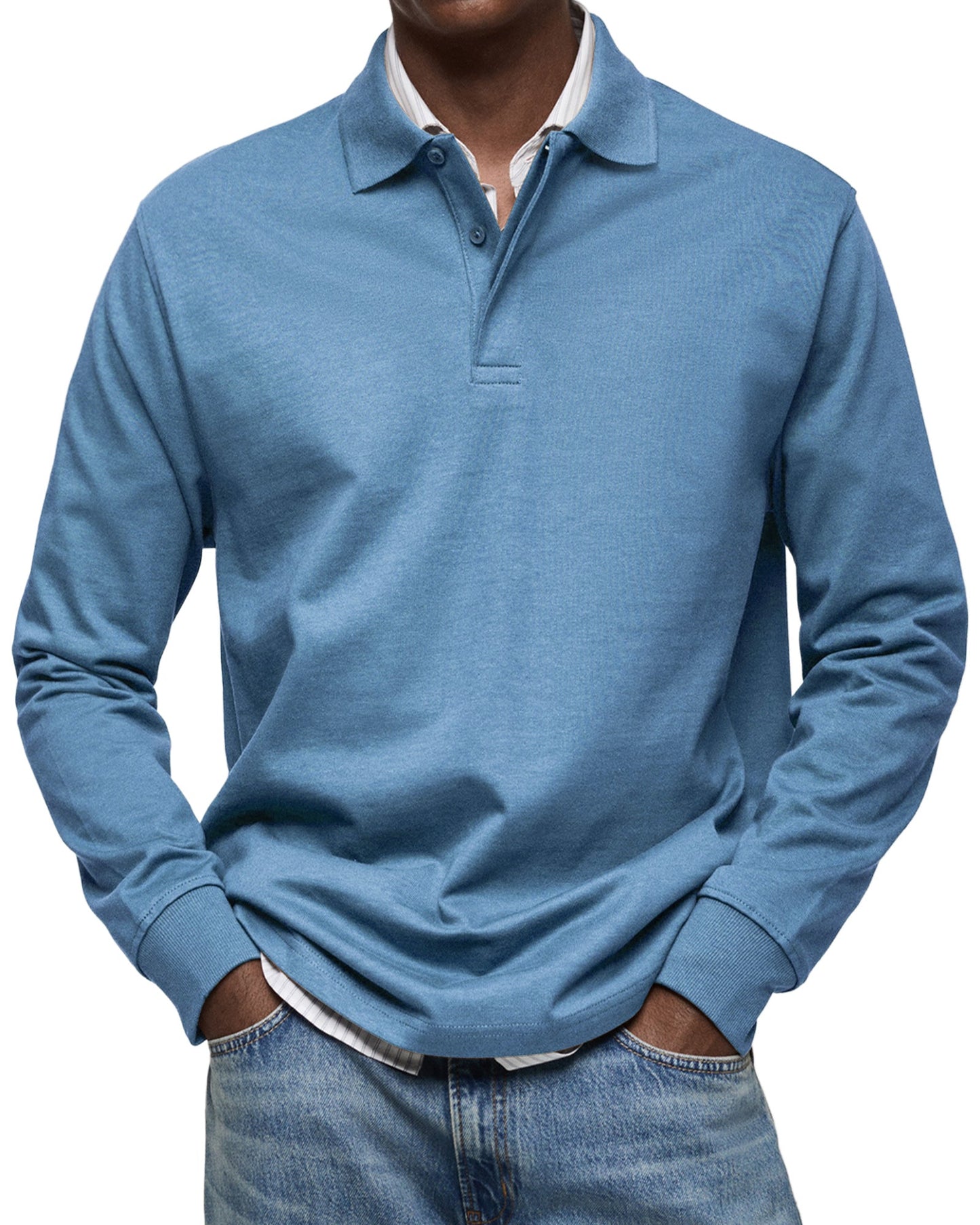 Premium Long Sleeve Polo Shirt