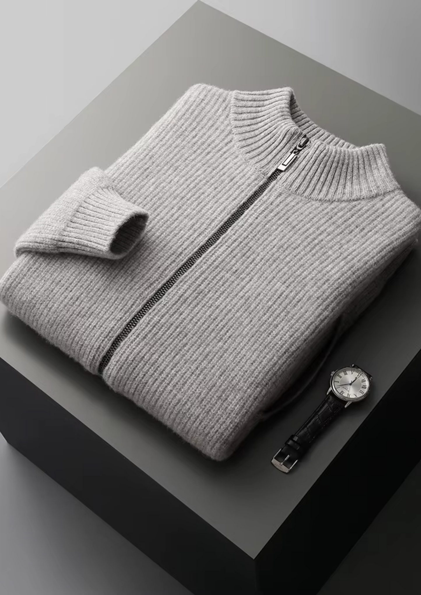 PUHDASTA ERITTÄIN HIENOA MERINOVILLAA RIBBED CARDIGAN
