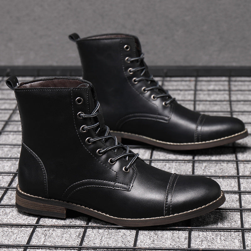 Urban Faux Leather Ankle Boots