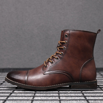Urban Faux Leather Ankle Boots
