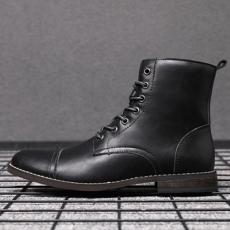Urban Faux Leather Ankle Boots