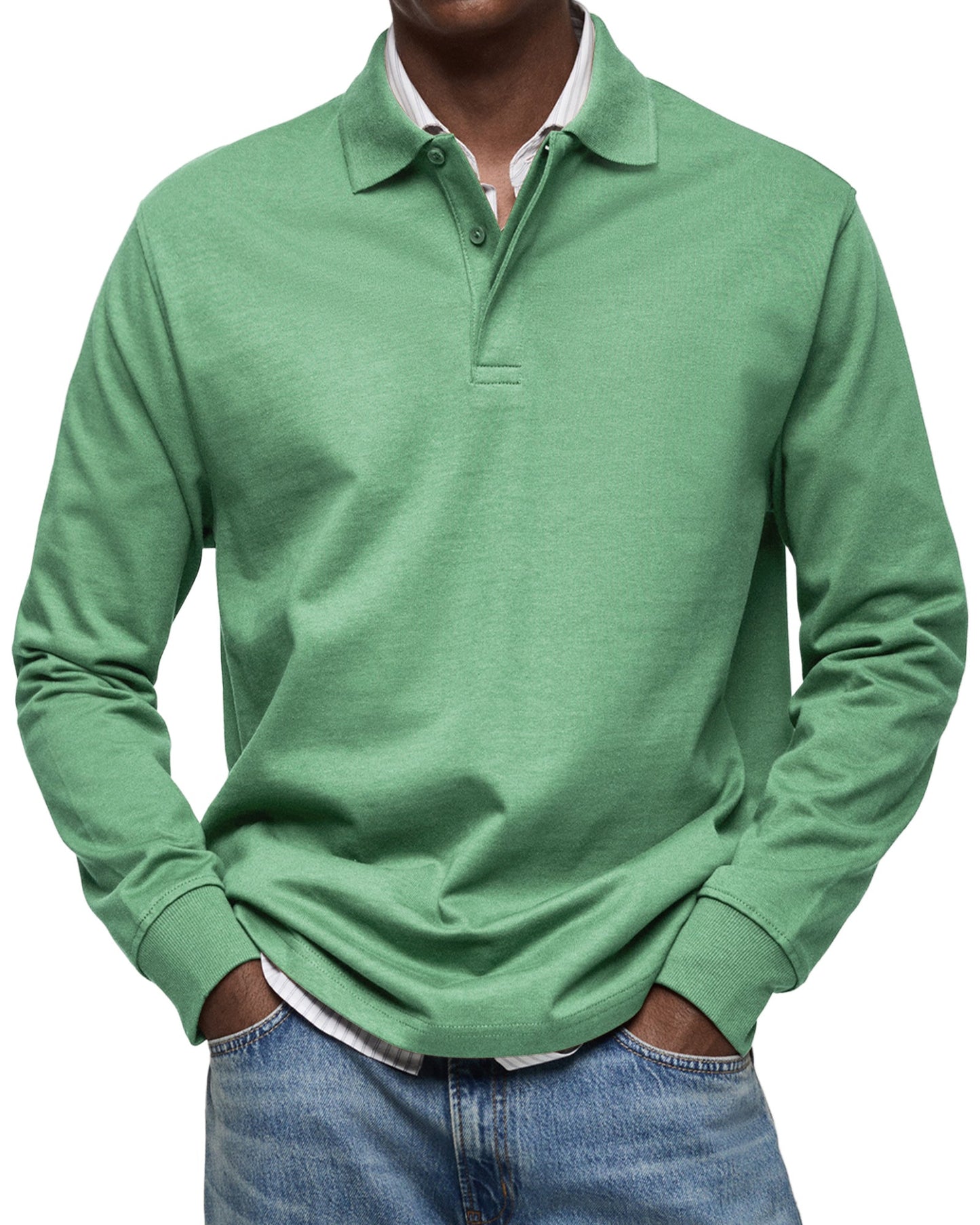Premium Long Sleeve Polo Shirt
