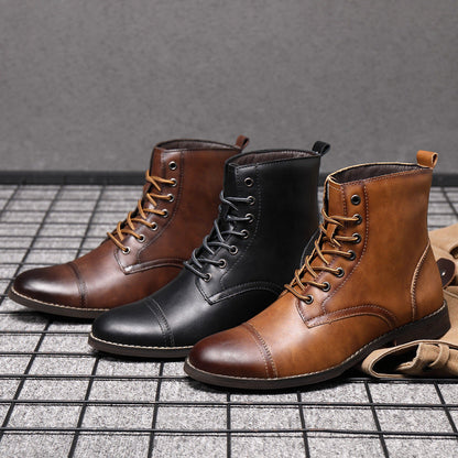 Urban Faux Leather Ankle Boots