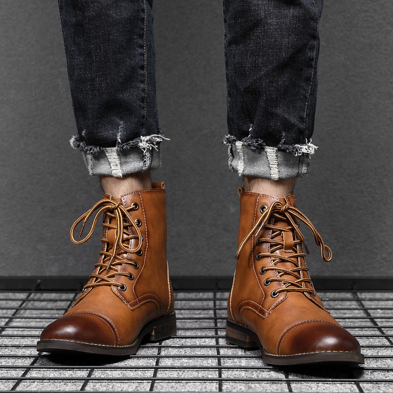 Urban Faux Leather Ankle Boots