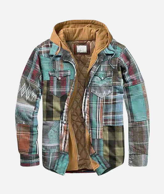 Patchwork Plaid Jacket