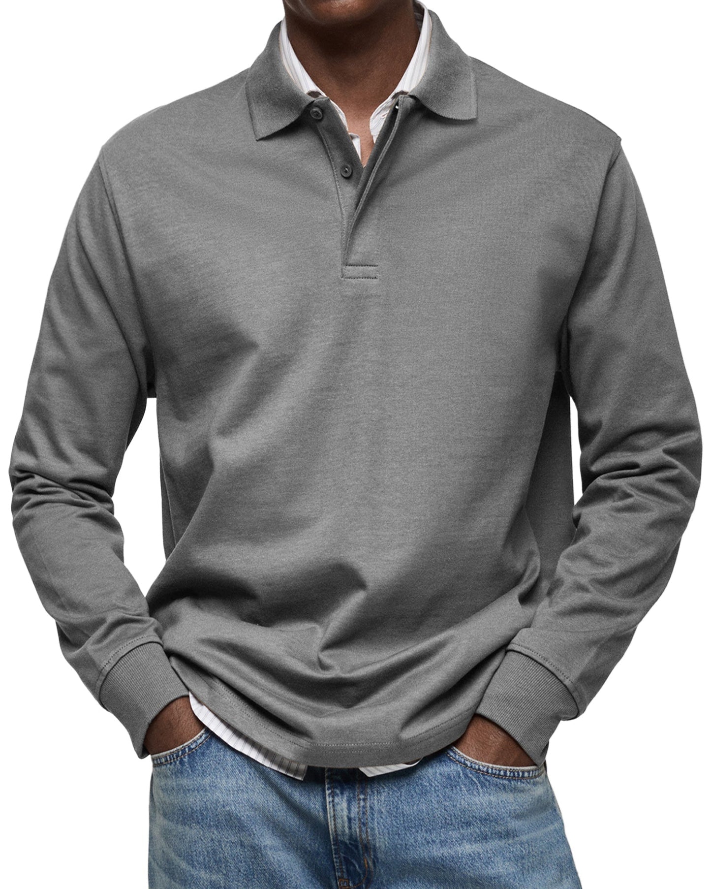 Premium Long Sleeve Polo Shirt