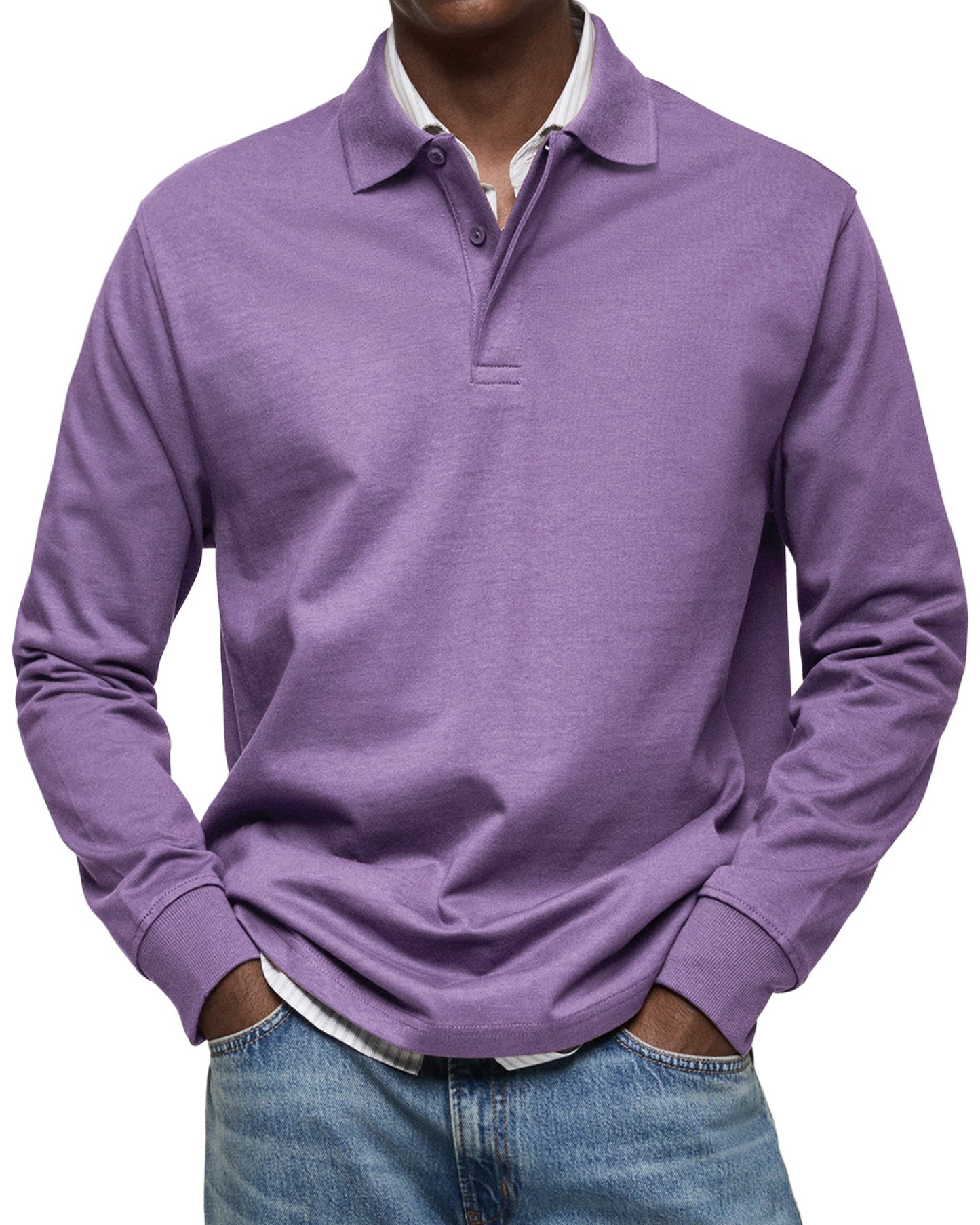 Premium Long Sleeve Polo Shirt