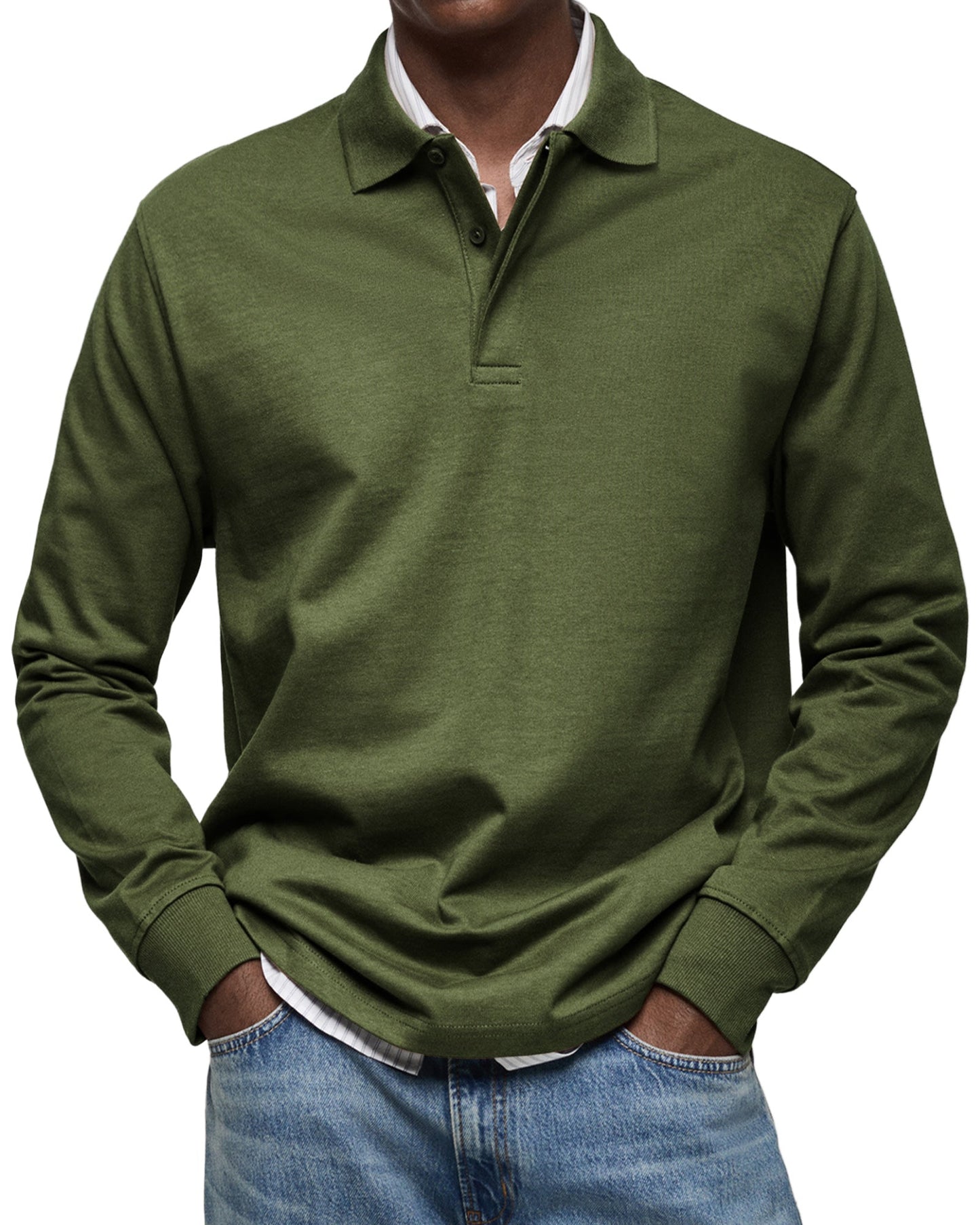 Premium Long Sleeve Polo Shirt