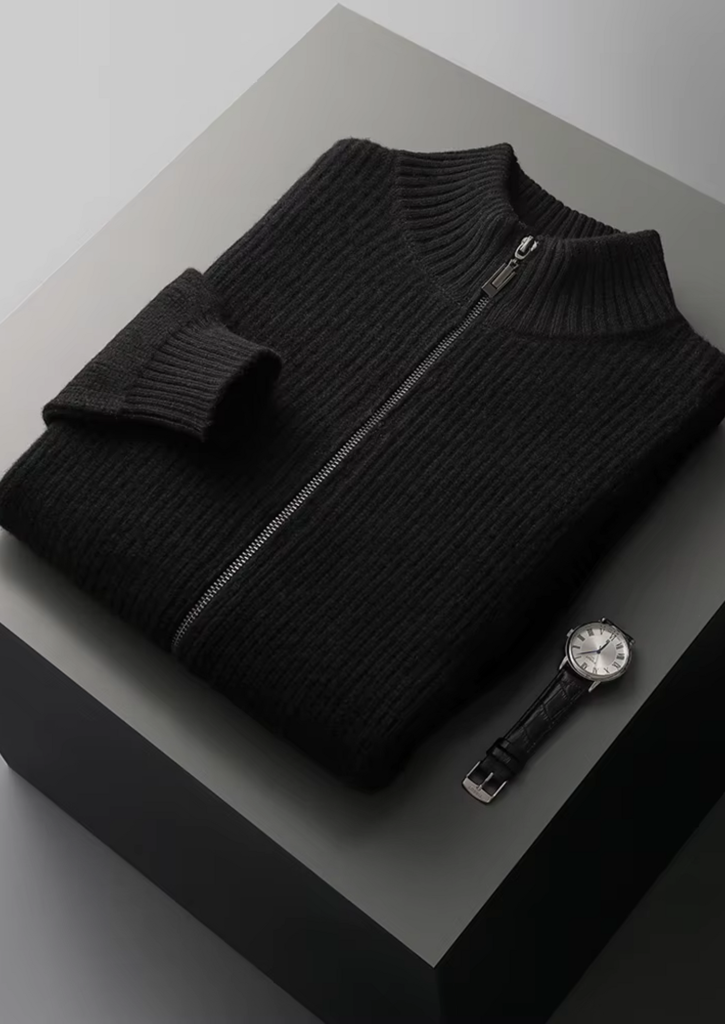 PUHDASTA ERITTÄIN HIENOA MERINOVILLAA RIBBED CARDIGAN