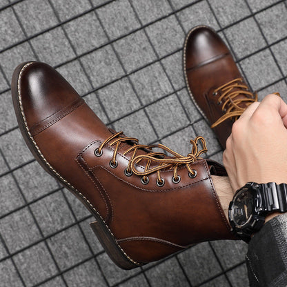 Urban Faux Leather Ankle Boots