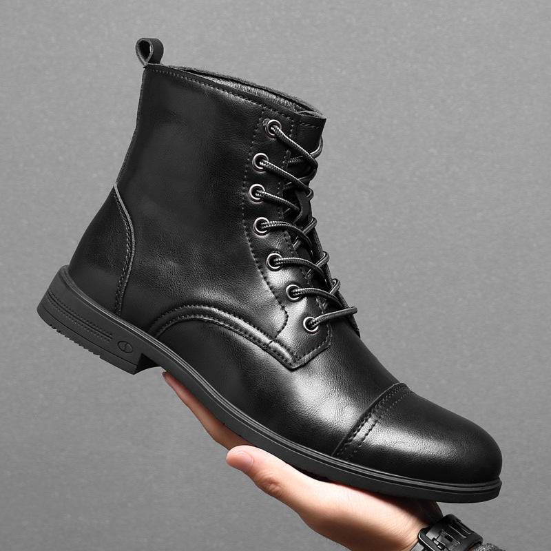 Urban Faux Leather Ankle Boots