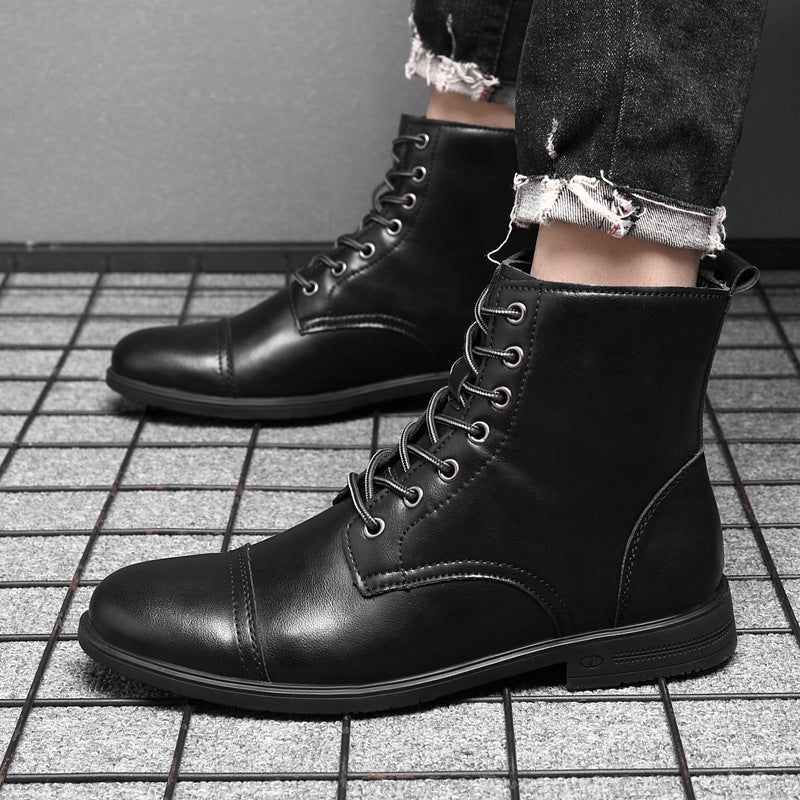 Urban Faux Leather Ankle Boots