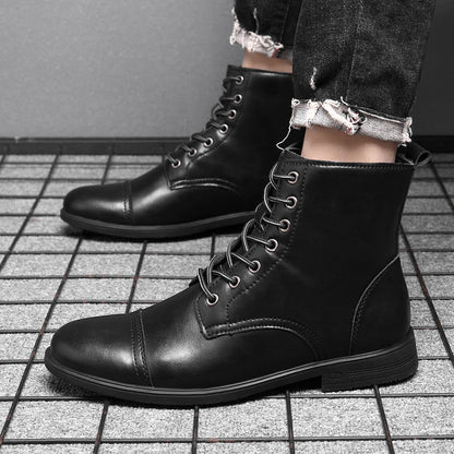 Urban Faux Leather Ankle Boots