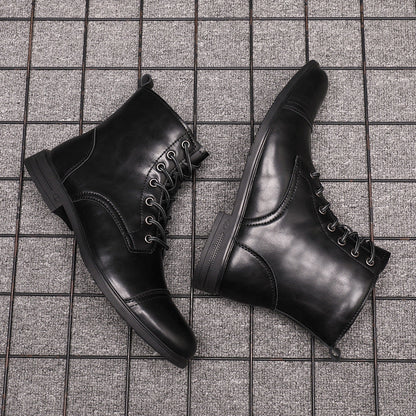 Urban Faux Leather Ankle Boots