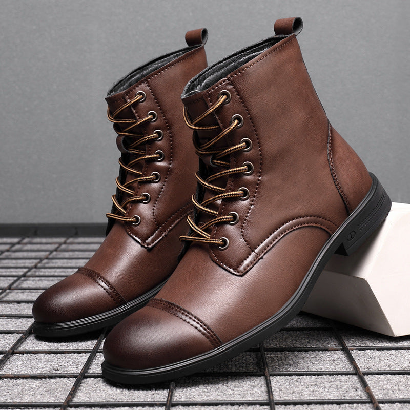 Urban Faux Leather Ankle Boots