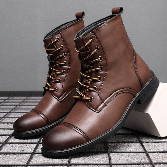Urban Faux Leather Ankle Boots
