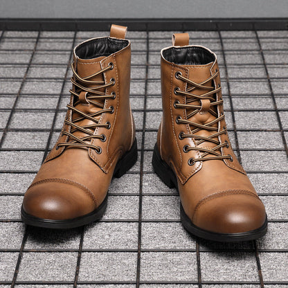 Urban Faux Leather Ankle Boots