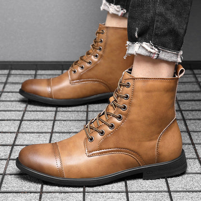 Urban Faux Leather Ankle Boots