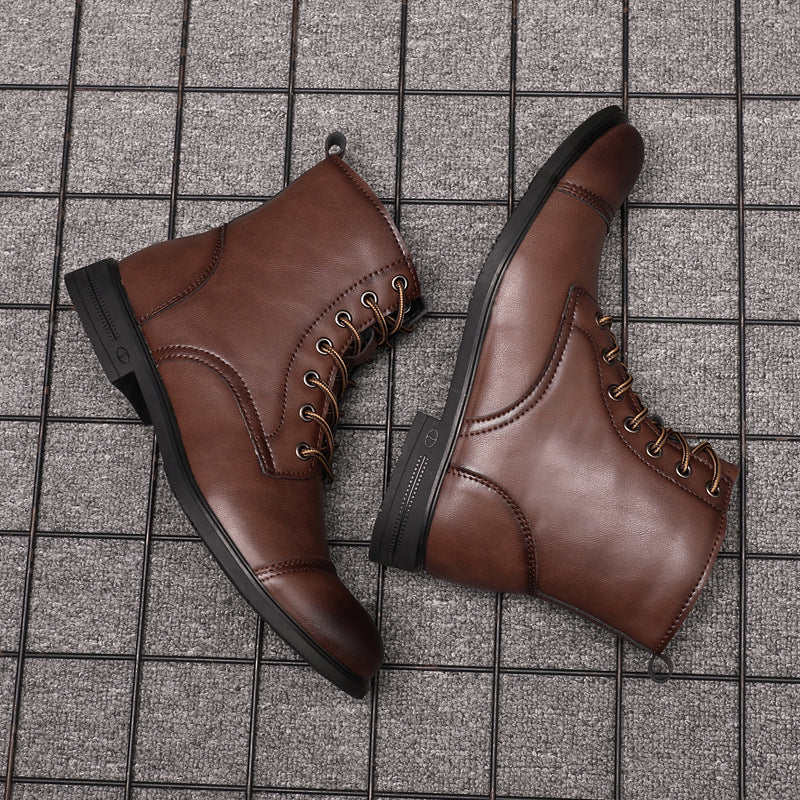 Urban Faux Leather Ankle Boots