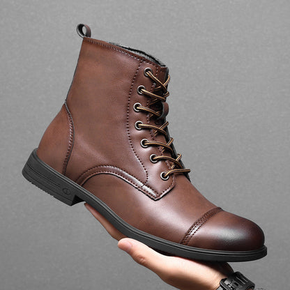 Urban Faux Leather Ankle Boots