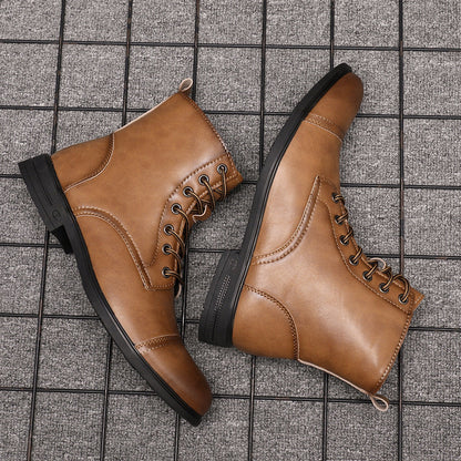 Urban Faux Leather Ankle Boots