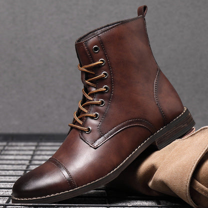 Urban Faux Leather Ankle Boots