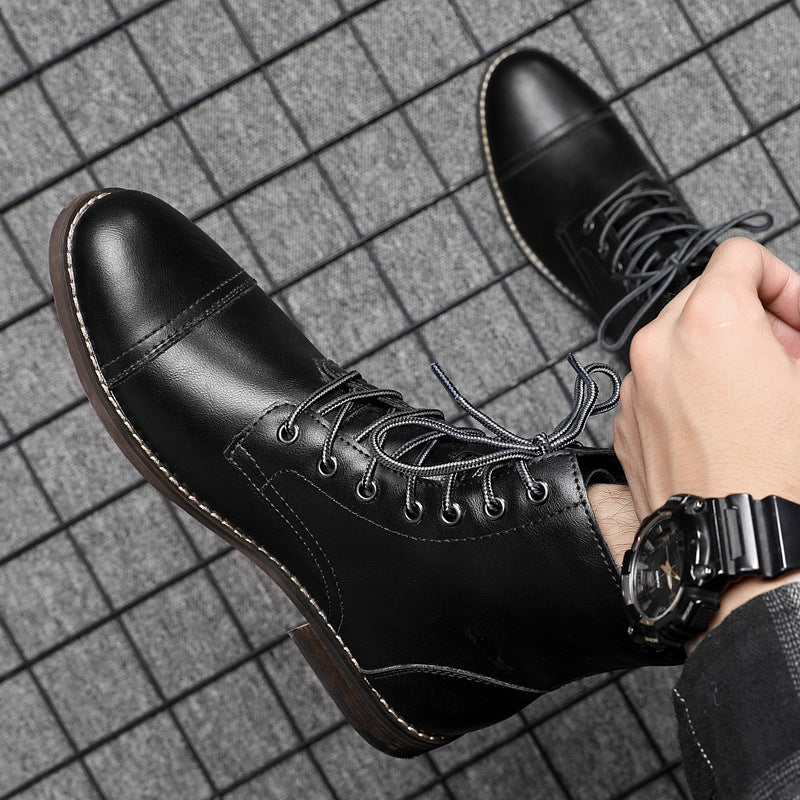 Urban Faux Leather Ankle Boots