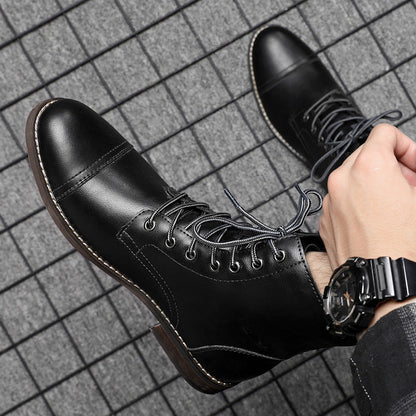 Urban Faux Leather Ankle Boots