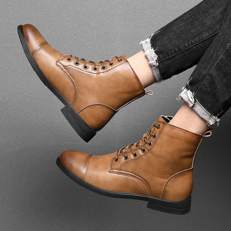 Urban Faux Leather Ankle Boots