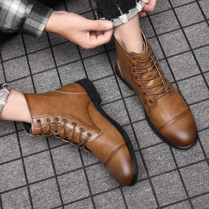 Urban Faux Leather Ankle Boots