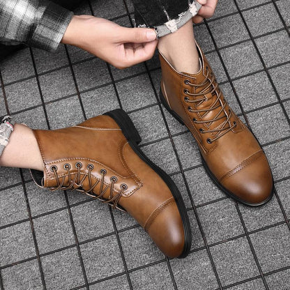 Urban Faux Leather Ankle Boots