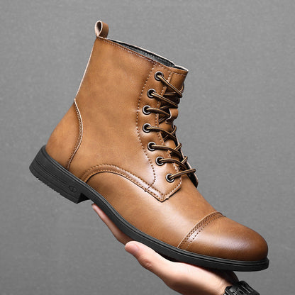 Urban Faux Leather Ankle Boots