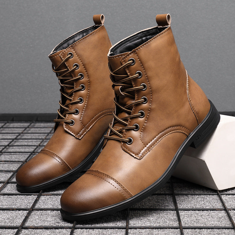 Urban Faux Leather Ankle Boots