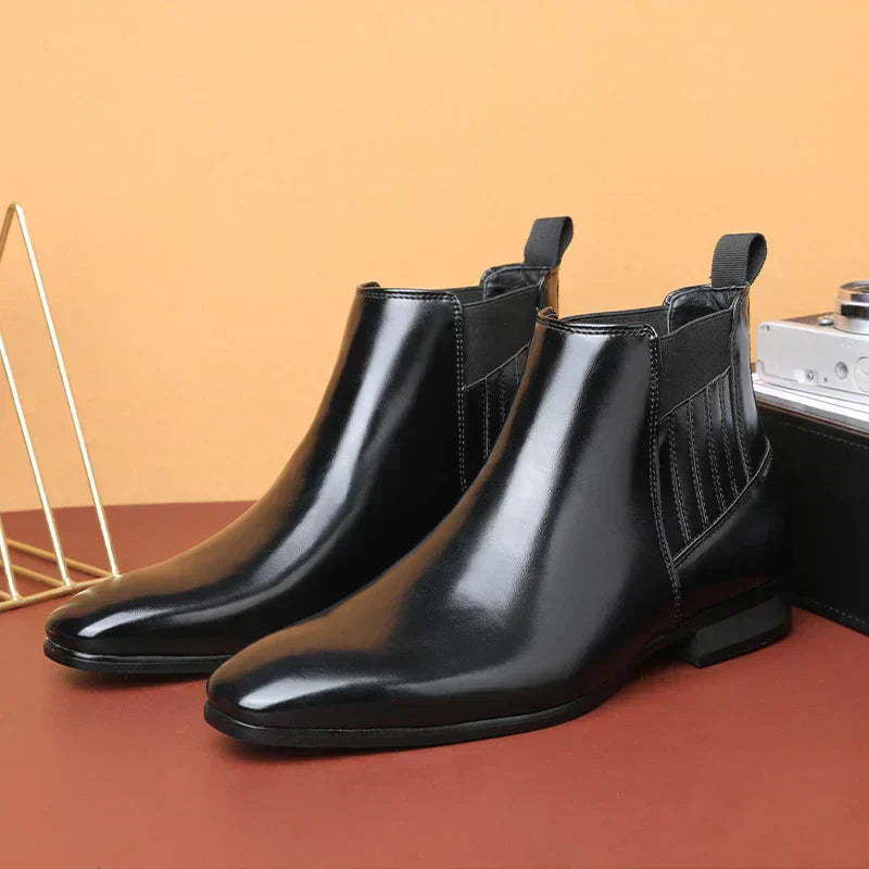 Faux Leather Ankle Boots