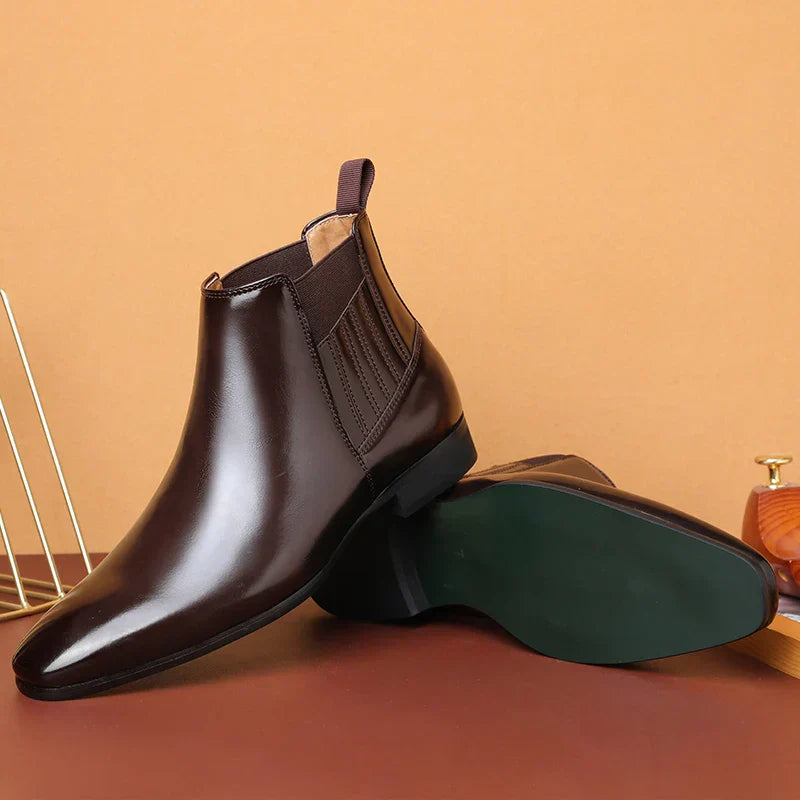 Faux Leather Ankle Boots