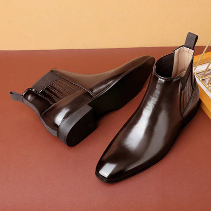 Faux Leather Ankle Boots