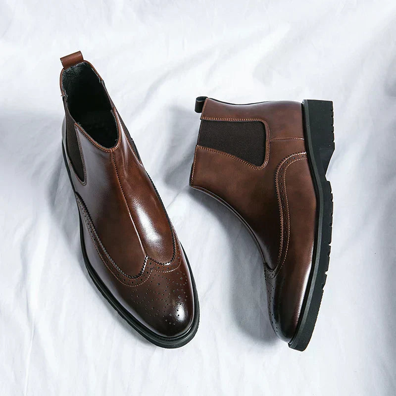Faux Leather Chelsea Boots