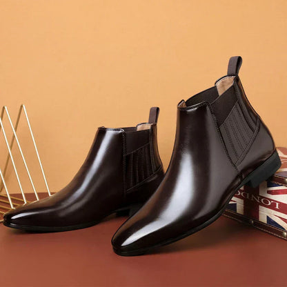 Faux Leather Ankle Boots
