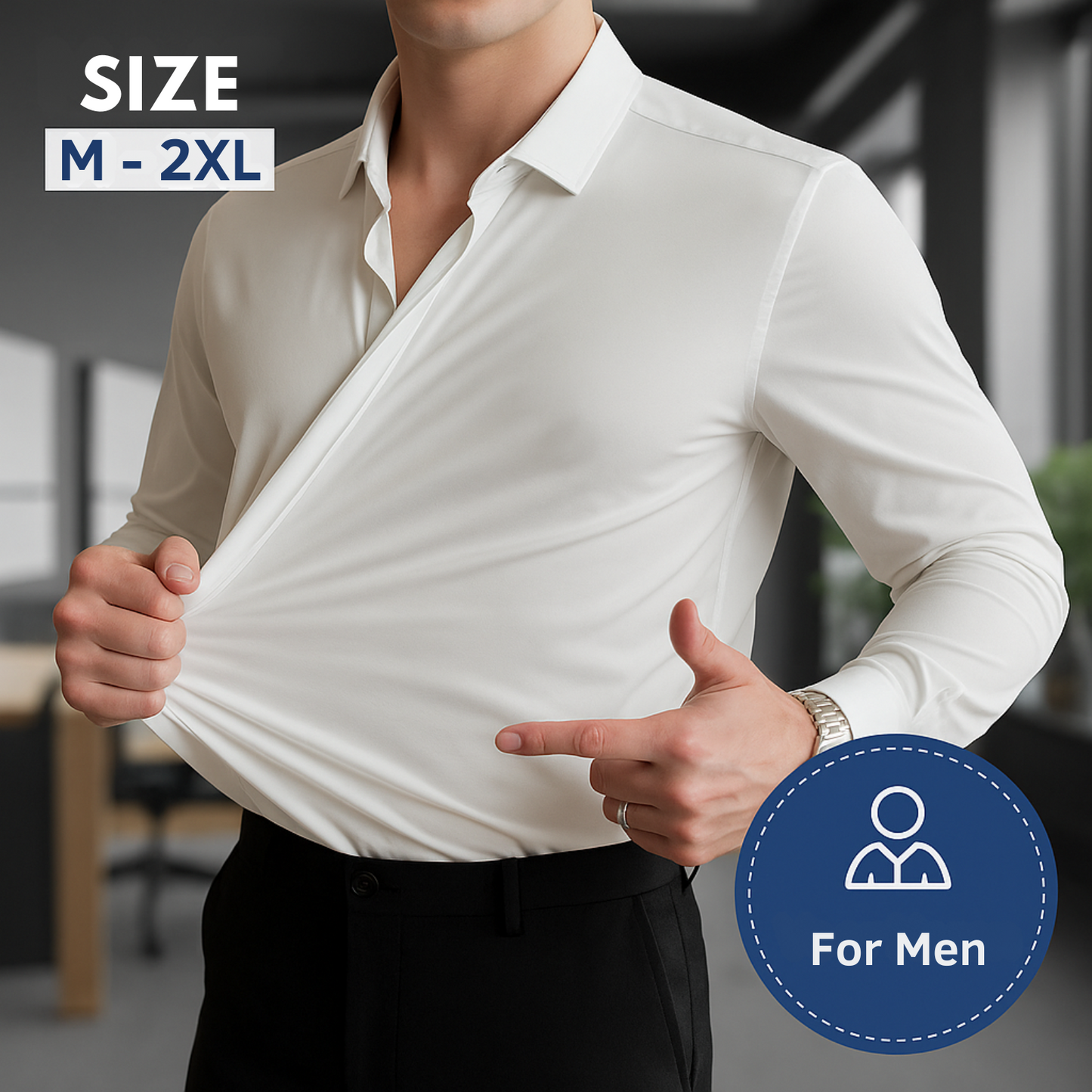 Zarien® | Wrinkle-Free Stretch Shirt