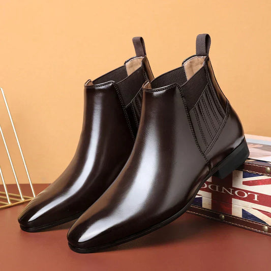 Faux Leather Ankle Boots