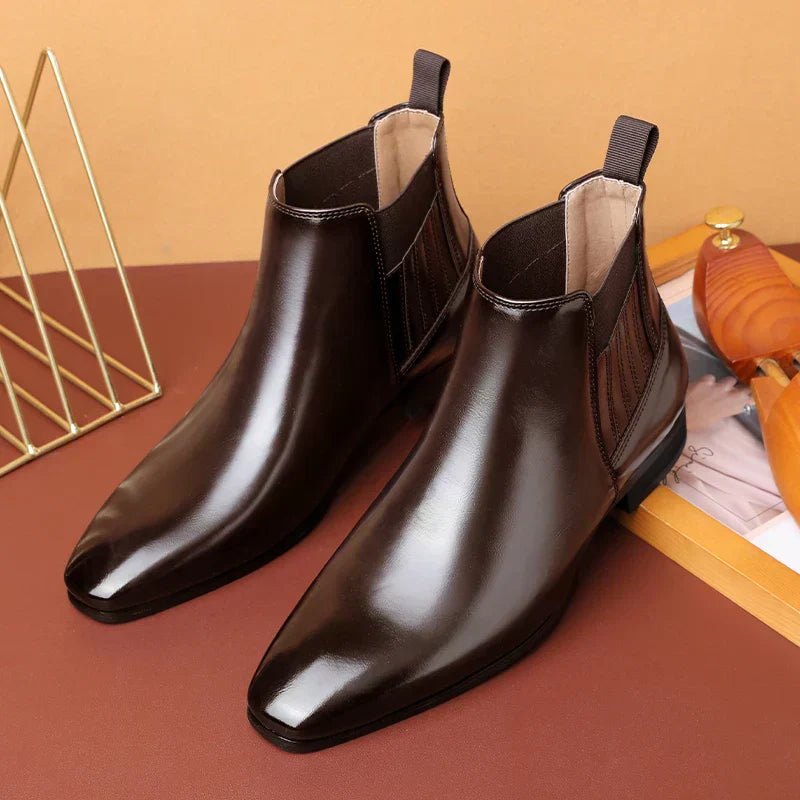 Faux Leather Ankle Boots