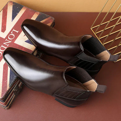 Faux Leather Ankle Boots