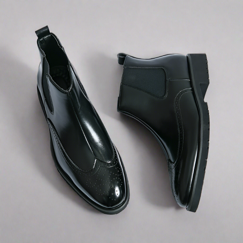 Faux Leather Chelsea Boots