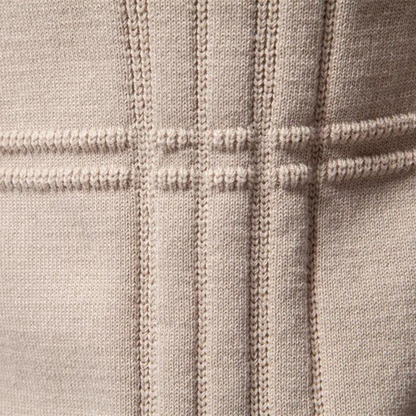 Camisola clássica com gola redonda texturada