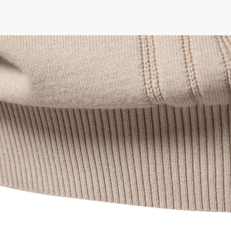 Camisola clássica com gola redonda texturada