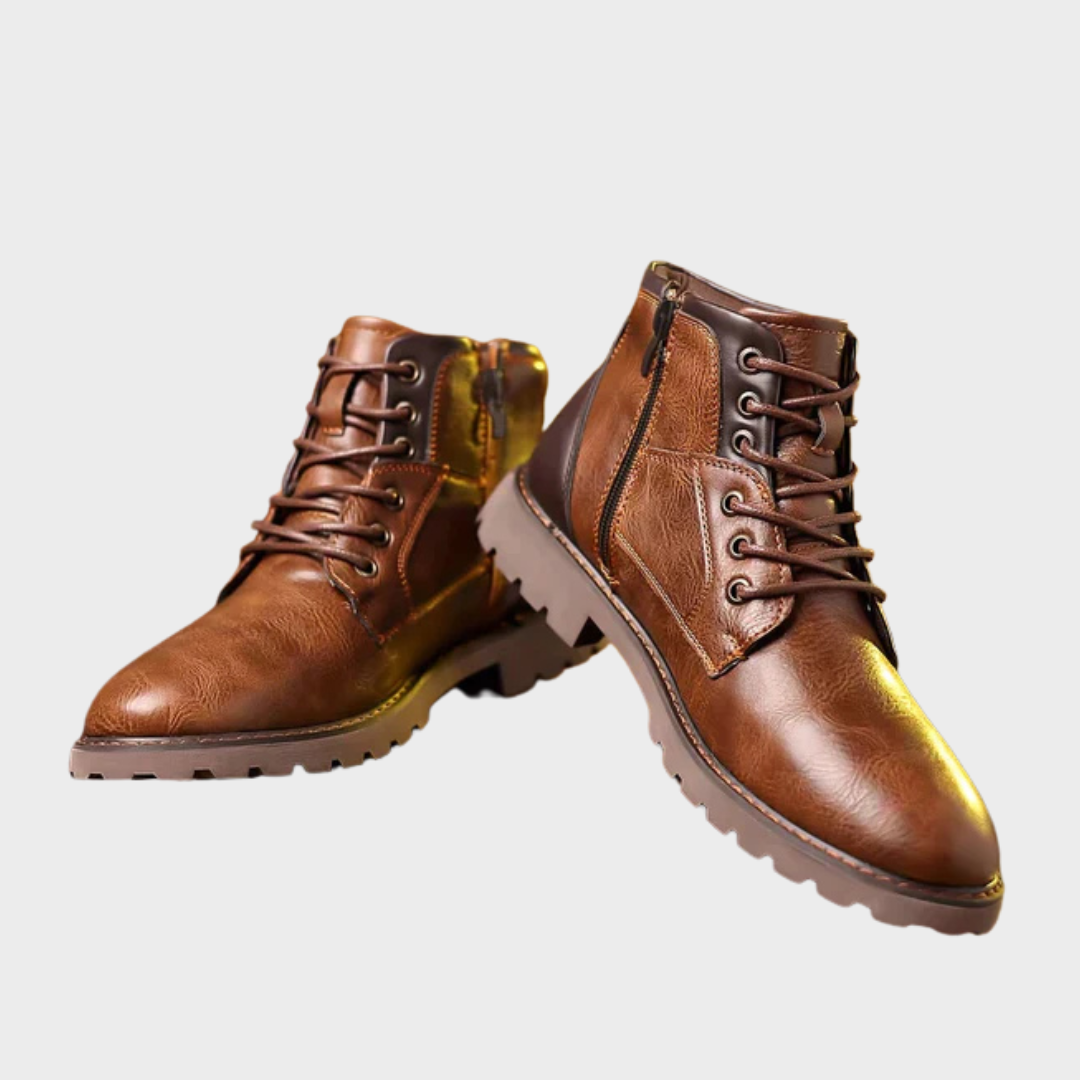Lace-Up Boots Made of Durable Leather