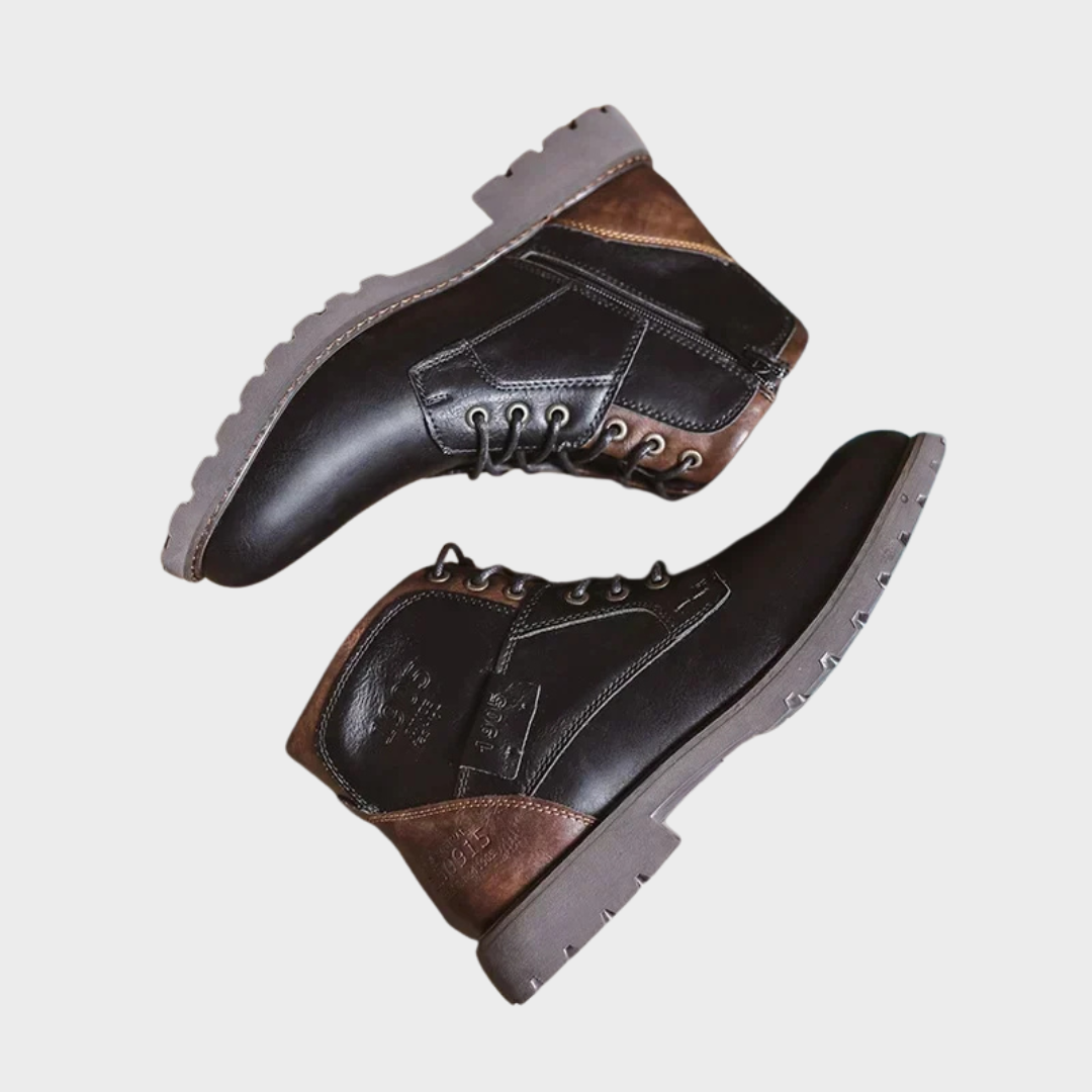 Timber Faux Leather Ankle Boots