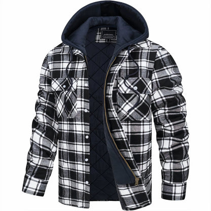 Checkered Jacket with Zipper